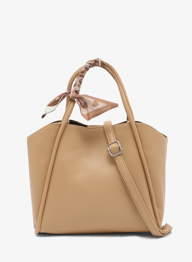 ايلا Structured Satchel Bag With Scarf